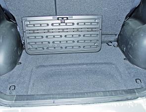 The Suzuki's rear underfloor compartment is ideal for storing smaller valuables.